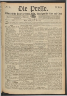 Die Presse 1914, Jg. 32, Nr. 86 Zweites Blatt, Drittes Blatt, Viertes Blatt, Fünftes Blatt