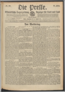 Die Presse 1914, Jg. 32, Nr. 190 Zweites Blatt