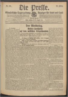 Die Presse 1914, Jg. 32, Nr. 201 Zweites Blatt