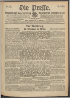 Die Presse 1914, Jg. 32, Nr. 202 Zweites Blatt