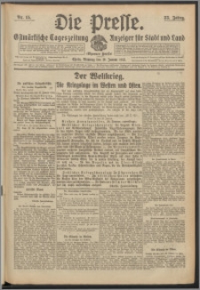 Die Presse 1915, Jg. 33, Nr. 15 Zweites Blatt