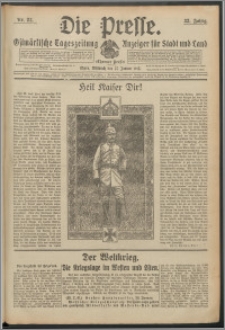 Die Presse 1915, Jg. 33, Nr. 22 Zweites Blatt