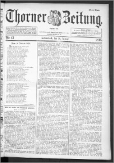 Thorner Zeitung 1896, Nr. 15 Erstes Blatt