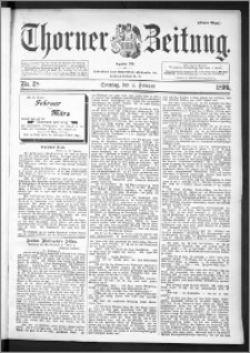 Thorner Zeitung 1896, Nr. 28 Erstes Blatt