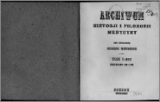 Archiwum Historii i Filozofii Medycyny 1924 t.1 z.3-4
