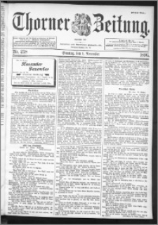 Thorner Zeitung 1896, Nr. 258 Erstes Blatt