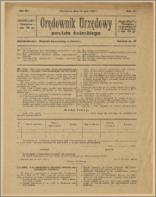 Orędownik Urzędowy Powiatu Świeckiego, 1928, Nr 37