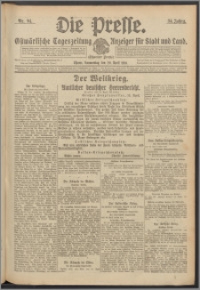 Die Presse 1916, Jg. 34, Nr. 94 Zweites Blatt