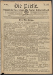 Die Presse 1916, Jg. 34, Nr. 179 Zweites Blatt