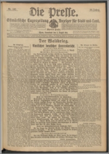 Die Presse 1916, Jg. 34, Nr. 182 Zweites Blatt
