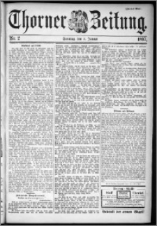 Thorner Zeitung 1897, Nr. 2 Zweites Blatt