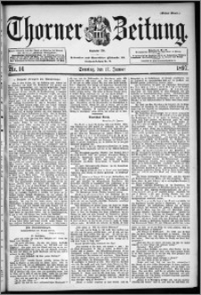 Thorner Zeitung 1897, Nr. 14 Erstes Blatt