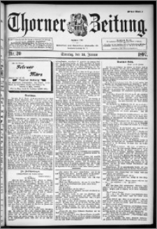 Thorner Zeitung 1897, Nr. 20 Erstes Blatt