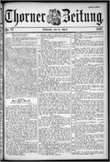 Thorner Zeitung 1897, Nr. 87 Zweites Blatt