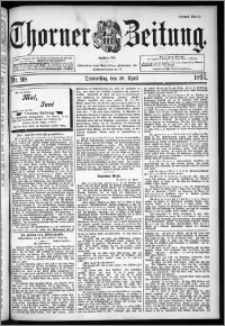 Thorner Zeitung 1897, Nr. 98 Erstes Blatt