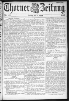 Thorner Zeitung 1897, Nr. 183 Zweites Blatt