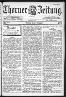 Thorner Zeitung 1897, Nr. 278 Erstes Blatt