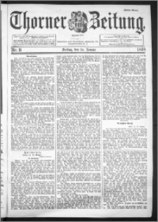 Thorner Zeitung 1898, Nr. 11 Erstes Blatt