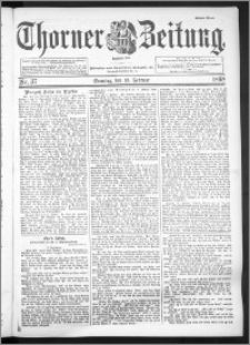 Thorner Zeitung 1898, Nr. 37 Erstes Blatt