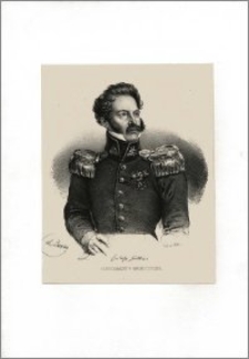 Eustachy Grotthuz (portret-popiersie w mundurze, z facsimile podpisu)
