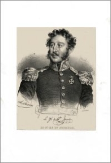 Le G de B Sznayde (portret-popiersie z orderm Virtuti Militari na mundurze, z facsimile podpisu)