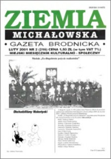 Ziemia Michałowska : Gazeta Brodnicka R. 2001, Nr 2 (216)