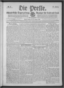 Die Presse 1909, Jg. 27, Nr. 8 Zweites Blatt, Drittes Blatt