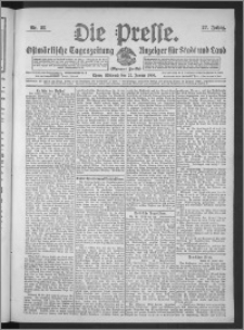 Die Presse 1909, Jg. 27, Nr. 22 Zweites Blatt, Drittes Blatt