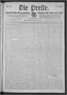 Die Presse 1909, Jg. 27, Nr. 93 Zweites Blatt, Drittes Blatt