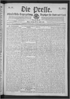 Die Presse 1909, Jg. 27, Nr. 96 Zweites Blatt, Drittes Blatt, Viertes Blatt