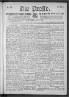 Die Presse 1909, Jg. 27, Nr. 153 Zweites Blatt, Drittes Blatt