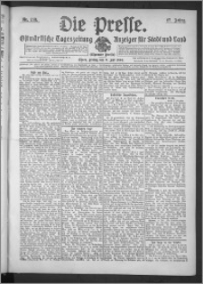 Die Presse 1909, Jg. 27, Nr. 158 Zweites Blatt