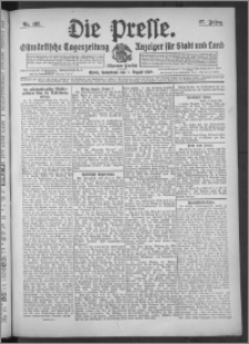 Die Presse 1909, Jg. 27, Nr. 183 Zweites Blatt