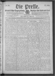 Die Presse 1909, Jg. 27, Nr. 184 Zweites Blatt, Drittes Blatt