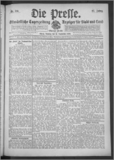 Die Presse 1909, Jg. 27, Nr. 214 Zweites Blatt, Drittes Blatt, Viertes Blatt