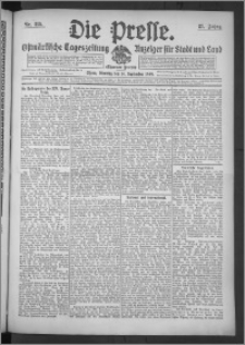 Die Presse 1909, Jg. 27, Nr. 215 Zweites Blatt, Drittes Blatt