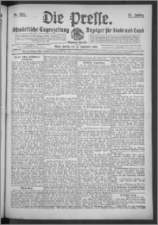 Die Presse 1909, Jg. 27, Nr. 224 Zweites Blatt, Drittes Blatt