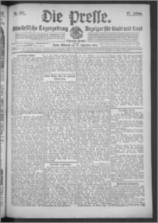 Die Presse 1909, Jg. 27, Nr. 228 Zweites Blatt, Drittes Blatt