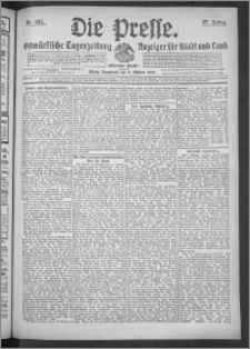 Die Presse 1909, Jg. 27, Nr. 237 Zweites Blatt, Drittes Blatt