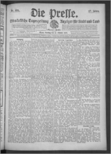 Die Presse 1909, Jg. 27, Nr. 238 Zweites Blatt, Drittes Blatt, Viertes Blatt