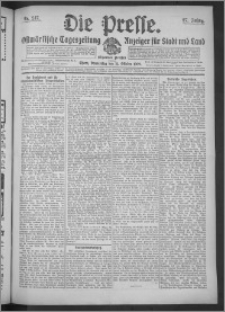 Die Presse 1909, Jg. 27, Nr. 247 Zweites Blatt, Drittes Blatt