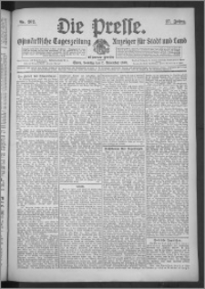 Die Presse 1909, Jg. 27, Nr. 262 Zweites Blatt, Drittes Blatt, Viertes Blatt