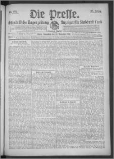 Die Presse 1909, Jg. 27, Nr. 272 Zweites Blatt, Drittes Blatt