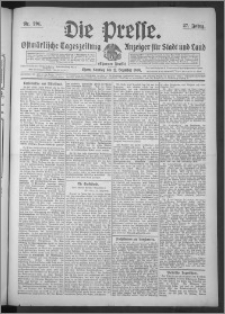 Die Presse 1909, Jg. 27, Nr. 291 Zweites Blatt, Drittes Blatt, Viertes Blatt, Fünftes Blatt, Sechstes Blatt