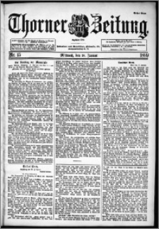 Thorner Zeitung 1899, Nr. 15 Erstes Blatt