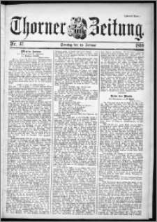 Thorner Zeitung 1899, Nr. 37 Zweites Blatt