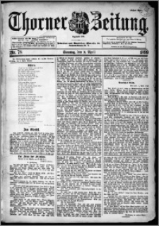 Thorner Zeitung 1899, Nr. 78 Erstes Blatt