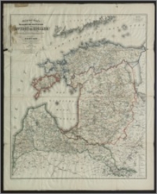 General-Karte der Russischen Ost-See-Provinzen Liv-Ehst und Kurland : nach den vollständigsten astronomisch-trigonometrischen Ortsbestimmungen u. den speciellen Landesvermessungen auf Grundlage der Specialkarten v. C. Neumann, C. G. Rücker und J.H. Schmidt