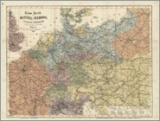 Reise-Karte von Mittel-Europa : mit Angabe der Bahnstationen und Postverbindungen