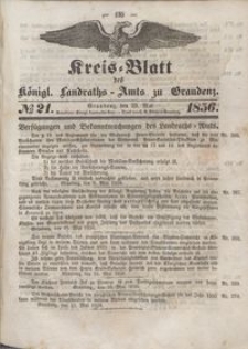 Kreis Blatt des Königlichen Landraths-Amts zu Graudenz 1856.05.23 nr 21